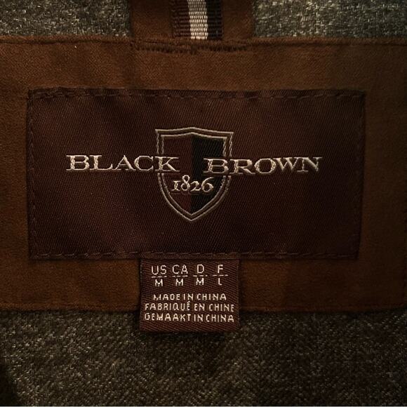 Black Brown 1928 Navy Quilted Field Barn Jacket Size Medium - Picture 4 of 10